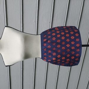 Umgee Floral Eyelet Elastic Waist Mini Skirt